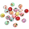 Perles en acrylique colorées à motif Père Noël pour bijoux DIY et stylos à billes - 16mm / Sapin de Noël (Mélange Aléatoire)