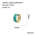 Detail of colorful enamel spacer bead with 3.6mm hole for DIY jewelry making - Turquoise Green