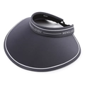 Cappello parasole grigio scuro pieghevole con tesa larga e profili bianchi a contrasto - Taglia unica / Grigio