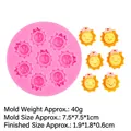 Rosa Silikonform für Cartoon-Sonnengesichter mit fertigen gelben Blumen-Bastelarbeiten - 2# Rosa (B1119) / Rosa