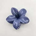 Tropical purple plumeria hair claw clip for women's elegant updo hair styling - Frangipani Claw Clip (Cross-border Edition) / 8cm / Blue Gray