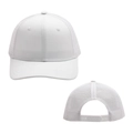 Detail of white mesh trucker cap featuring breathable back and adjustable plastic snap closure - Pure White - Flat Brim Baseball Cap