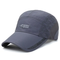 Cappellino sportivo grigio scuro ad asciugatura rapida con rete laterale traspirante - Regolabile / grigio scuro