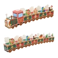 Calendario de adviento de tren navideño con diseños de Papá Noel y sus renos - Juego de 24 Piezas de Tren Pequeño del Calendario de Adviento de Navidad