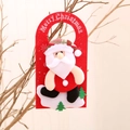 Felt Santa Claus Merry Christmas door hanging ornament on a branch for holiday decor - Santa Claus