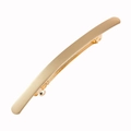 Barrette à cheveux minimaliste en métal doré mat avec finition brossée et design fin - Or Brossé