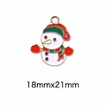 Christmas snowman alloy charm pendant with colorful drip oil and 18x21mm size - 64# Snowman