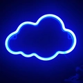 Blue cloud-shaped LED neon sign lamp for creative bedroom wall decor and soft ambiance - 1-2W / New Cloud Blue