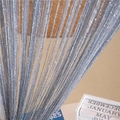Sparkling silver thread curtain with metallic fibers for room division and decoration - 1x2m / Silver Grey