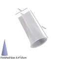 Conical silicone mold for striped candles, measuring 15.2cm height and 7.4cm top width - Cone