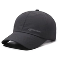 Men's dark grey quick-dry baseball cap with narason logo and breathable sports fabric - Adjustable / Dark Gray