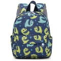Zainetto bimbo blu scuro con stampe di dinosauri cartoni animati e spallacci regolabili - Dinosauro Blu Scuro Stella