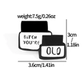 Creative enamel cosmetic jar pin featuring sarcastic quote with precise dimensions and weight - Character Sign Style 1 (XZ2460-4)