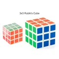 Classic 3x3 educational speed cube with white base and colorful stickers in packaging - 99.2g