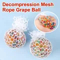 Colorful slow rebound mesh grape squeeze toy for stress relief with gel beads - Mesh Net Grape Stress Ball