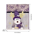 Purple sequin reindeer Christmas chair cover decoration with 51x47cm size dimension - Purple Sequin Reindeer Chair Cover