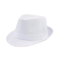 Sombrero Panama blanco clásico en tejido transpirable con cinta decorativa de mismo tono - Adulto 58cm Talla Única / Blanco