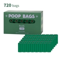 Bolsas para heces de perro 720 unidades aroma lavanda bolsas de basura canina 48 rollos pack. - 48 Rollos en Caja / Verde Sólido