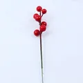 Ramo di bacche rosse artificiali per decorazioni di Natale e fai da te di Capodanno - Filo di Ferro Rosso a 7 Teste