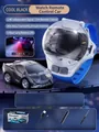 Mini black alloy RC car with blue watch controller and charging accessories set - 2.4G/Alloy/Cool Taillight / Cool Black