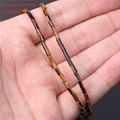 Natural tiger eye stone rectangular 2x4mm loose beads for DIY handmade jewelry crafting - 2x4mm Cylinder Beads