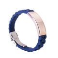 Rose Gold Plate Blue Band Blue