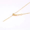 Adjustable golden stainless steel necklace chain with lobster clasp and slider bead - Gypsophila Geometric / 1.1mm*45cm / Gold