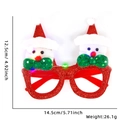 LED Christmas snowman glitter glasses frame with size dimensions 14.5x12.5cm - Snowman With Green Bow (With Light)