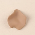 Nude matte acrylic flower petal charm with hanging hole for jewelry making - 10Pcs Medium / Brown