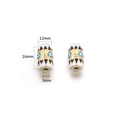 Golden evil eye cylinder bead with enamel detailing and 16mm height dimensions - Type H - Enamel Evil Eye