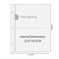 A5 wide pocket sleeve with side opening for photos measuring 15.8x10.5cm - A5 Wide 3-Hole 2-Pocket Pages 10 Sheets 23#