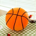 Plush basketball-shaped pillow in vibrant orange color for kids sports-themed decor - 28cm / Orange Basketball Style