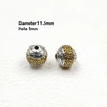 Zweifarbige tibetische Perlen mit Mantra-Gravur, 11,5 mm Durchmesser für DIY-Schmuck - Runde Totem Perle (3号) / Durchm 11.5mm/Loch 2mm