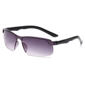 Frameless rimless sunglasses with purple gradient lenses and black temples for outdoor sports - Purple Gradient