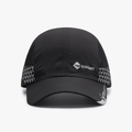 Schwarze atmungsaktive Mesh-Baseballkappe mit silbernem Logo für Outdoor-Sonnenschutz - Verstellbar / Schwarz