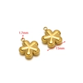 15mm gold hexagonal flower pendant in stainless steel with 1.7mm hanging loop - 15mm Hydraulic Hexagon / Gold