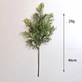 Artificial frosted pine branch with red berries and 46cm length dimensions - Christmas Pure Leaf Single Branch Style D