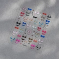 Detailed view of summer 3D embossed bikini and bow nail art stickers with vibrant patterns - Summer Vacation Bikini Style (FEB-925)