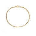 Pulsera de cadena de caja dorada minimalista con cierre de langosta en acero fino - 2MM-16.5CM / Dorado