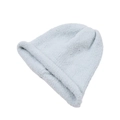 Detail of soft knitted texture and rolled edge on a baby winter beanie in light blue - 3-9 Years / Light Blue