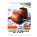 Handcrafted rosewood big-bellied wood cup, 120ml capacity, 6.5x8cm natural wood grain design - 120ML / Belly Cup