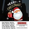 Christmas bow static glass sticker size chart with multiple dimensions for shop window - Santa Gift