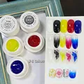 Five-color solid nail art gel set for painting and gradient effects in 5ml pots - Non-wipe Painting Gel 5 Colors Set