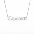 Collana capricorno in acciaio inossidabile argento con ciondolo gotico vintage - Capricorno (Argento)