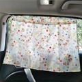 Floral bunny pattern car side window sunshade curtain for baby protection - Rabbit Flower Print