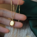 Cadena de Eslabones Frijol de Letra Dorado
