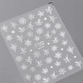 Stickers ongles 5D flocons de neige avec silhouettes de ballerines blanches, style MN-348 - Style Flocon de neige & Ballerine (MN-348)
