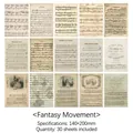 Vintage music score material paper set 30 sheets for DIY journaling 140x200mm - Fantasy Movement