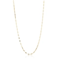 Close-up of a 304 stainless steel gold plated oval link chain necklace on white background - Lips Chain / Gold