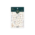 TS-1644 butterfly and floral nail art stickers with gold foil outlines and calligraphy - Butterfly Flower Rhyme (TS-1644)